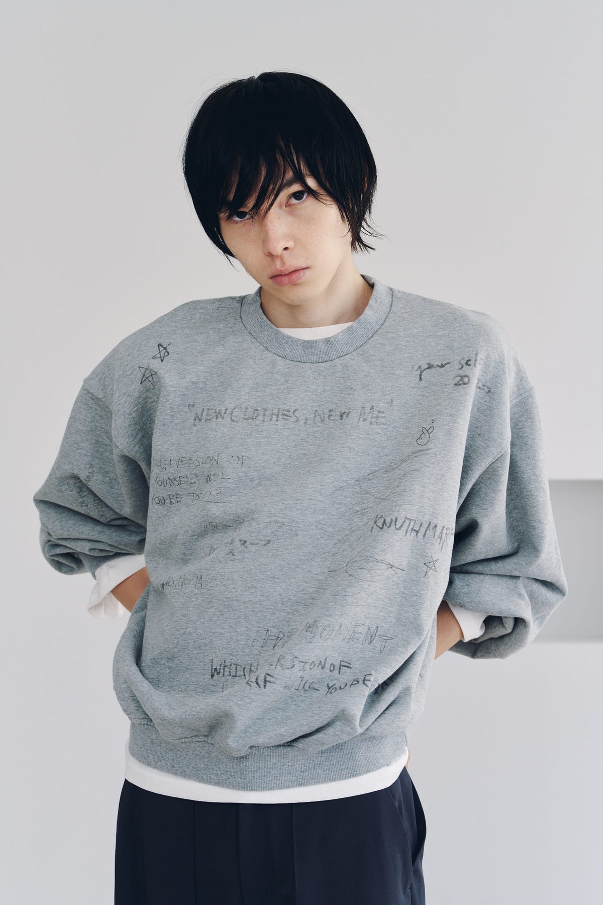message sweatshirt(unisex)/gray
