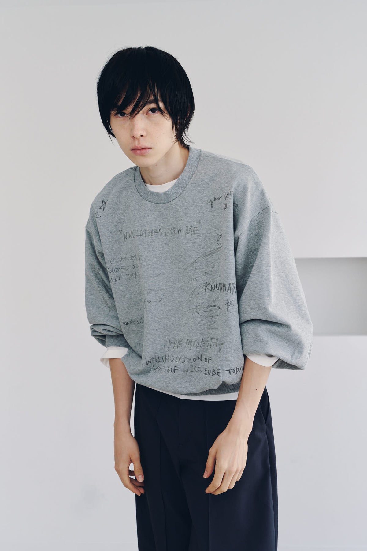 message sweatshirt(unisex)/gray