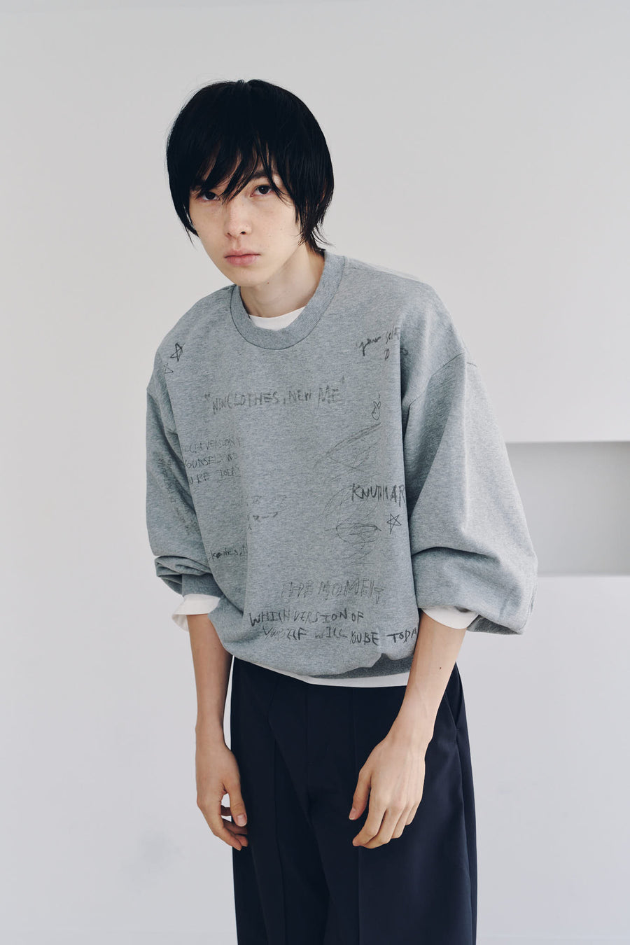 message sweatshirt(unisex)/gray