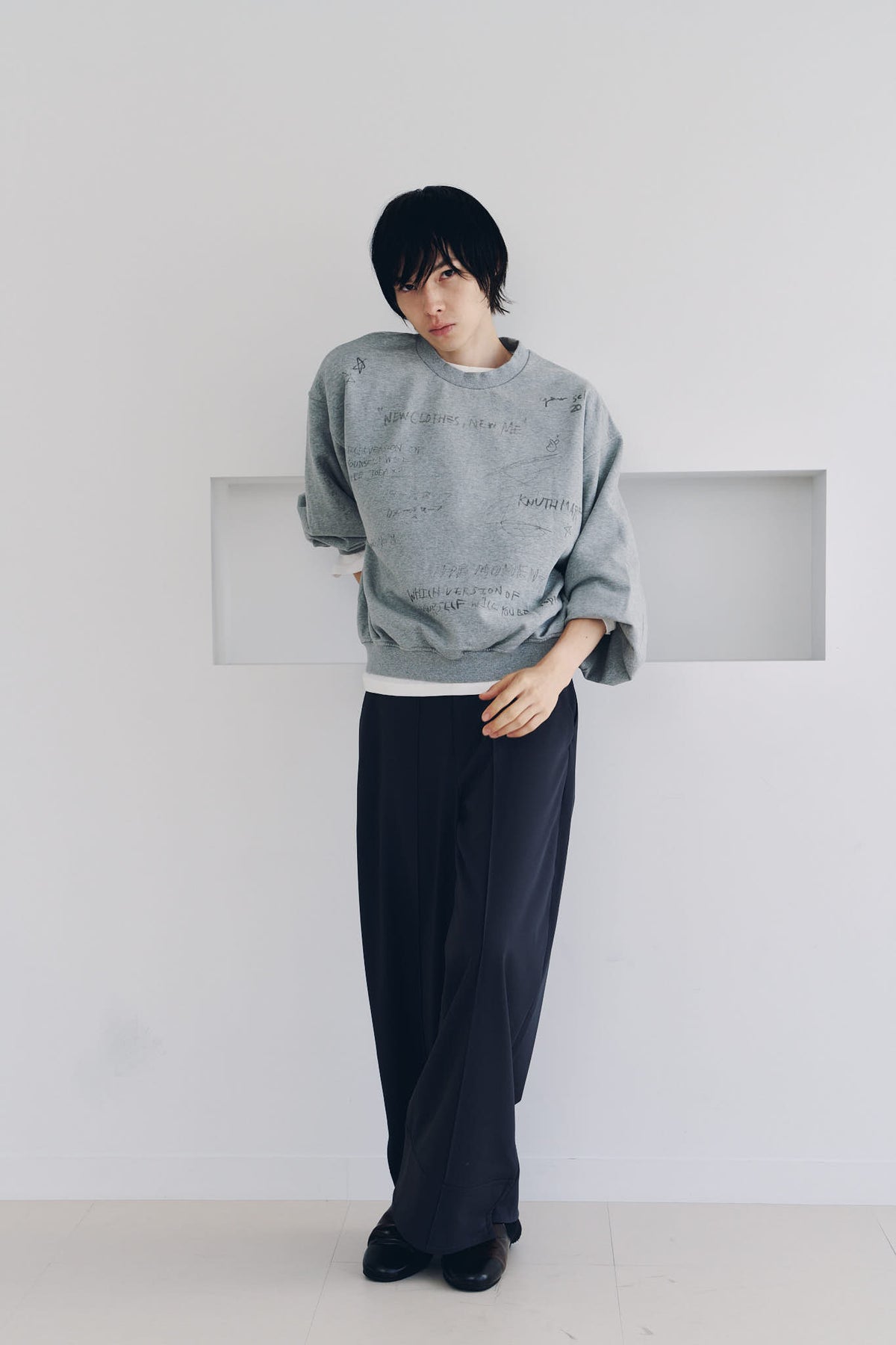 message sweatshirt(unisex)/gray