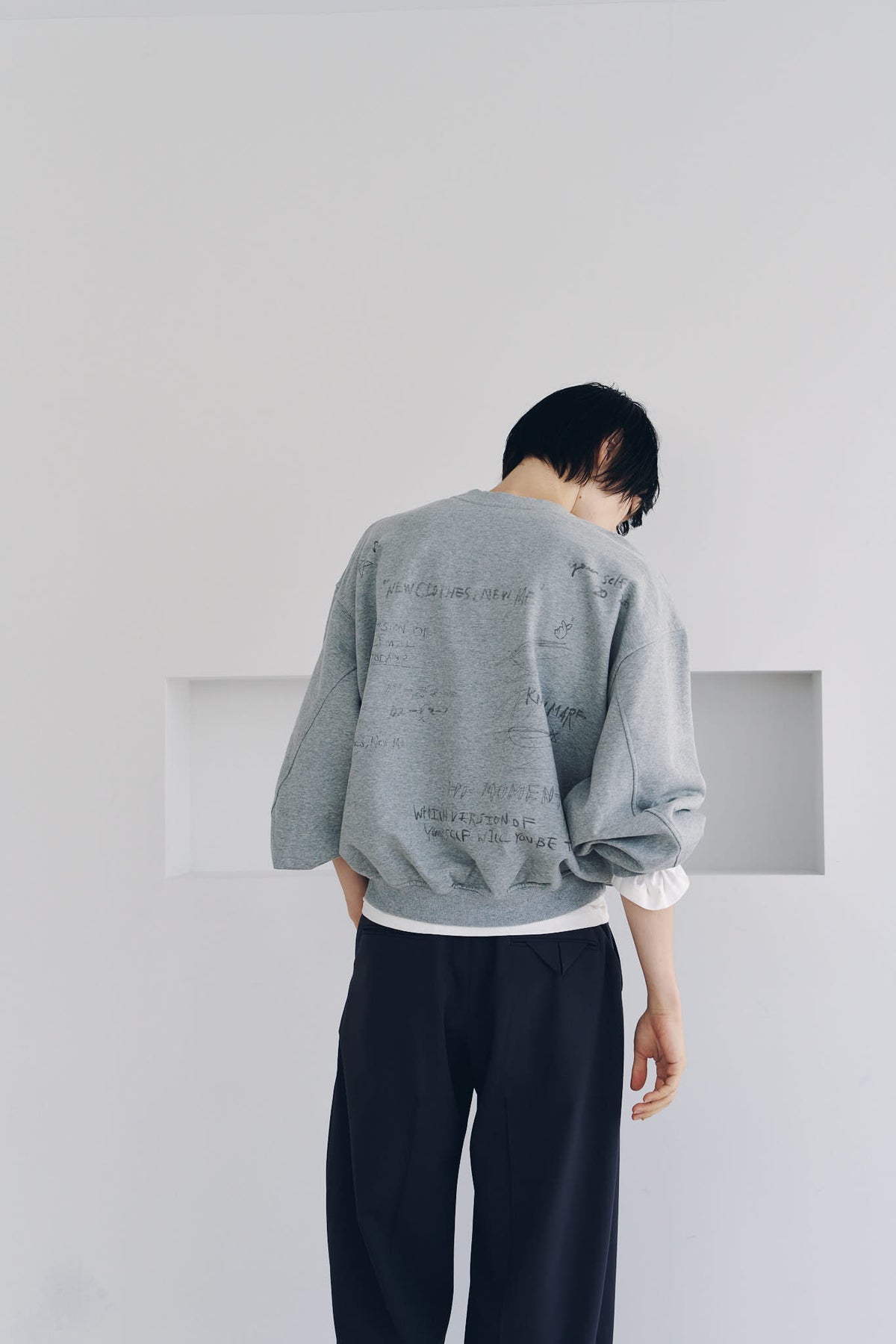 message sweatshirt(unisex)/gray