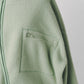curved zip boa hoodie(unisex)/mint