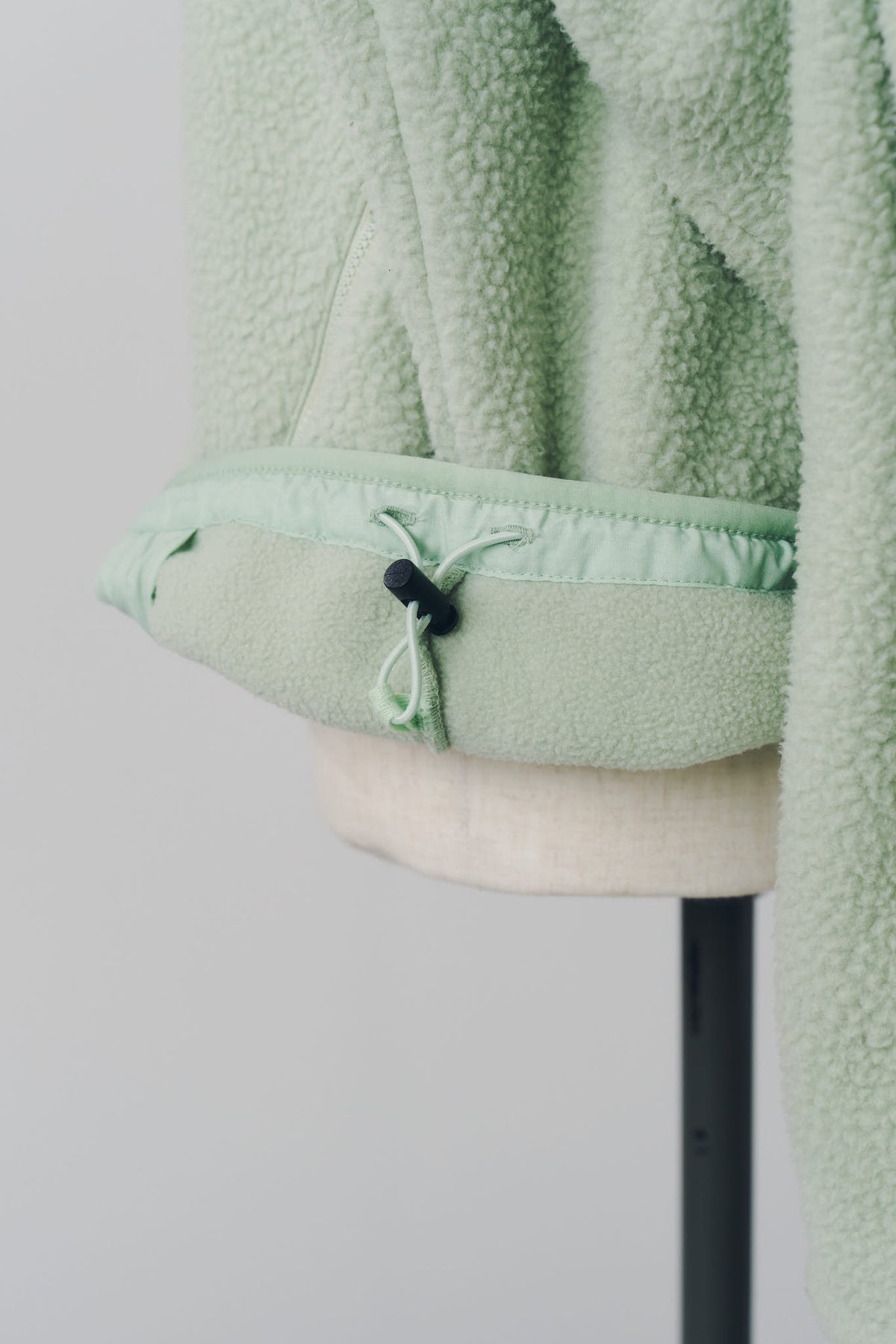 curved zip boa hoodie(unisex)/mint