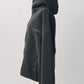 curved zip boa hoodie(unisex)/gray