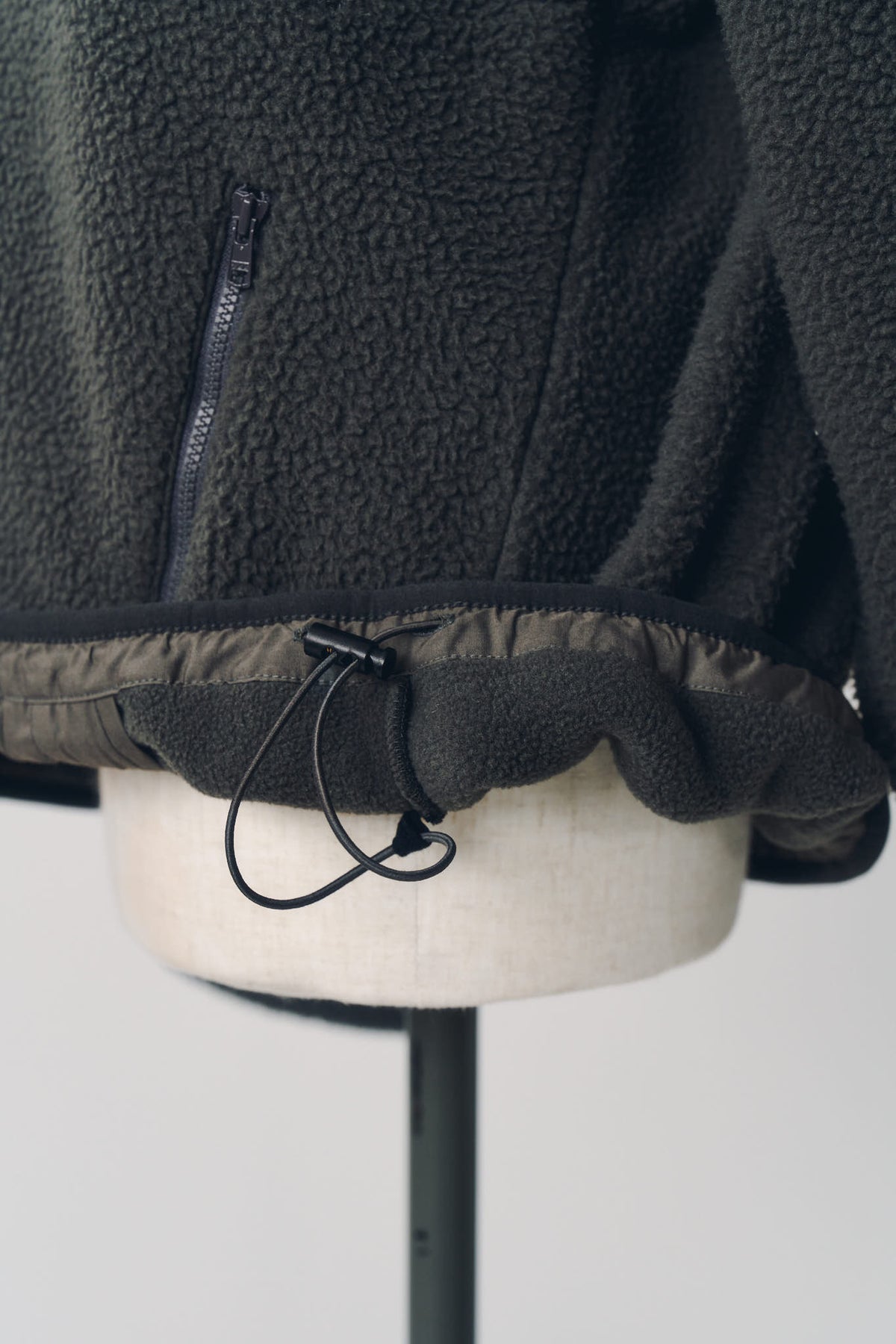 curved zip boa hoodie(unisex)/gray