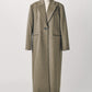 single-breasted long coat/beige