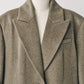 single-breasted long coat/beige