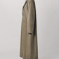 single-breasted long coat/beige