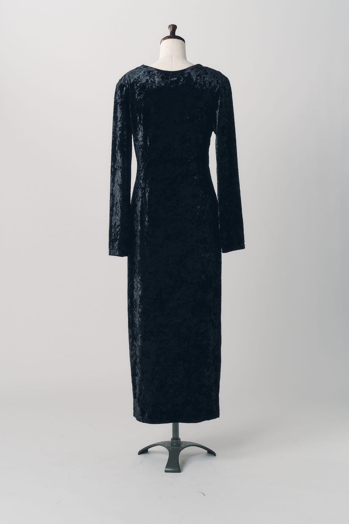 2way draped velour dress/black