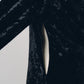 2way draped velour dress/black