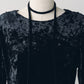 2way draped velour dress/black