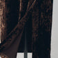 2way draped velour dress/brown