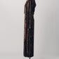 2way draped velour dress/brown