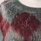 argyle knit vest/red