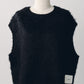 argyle knit vest/black