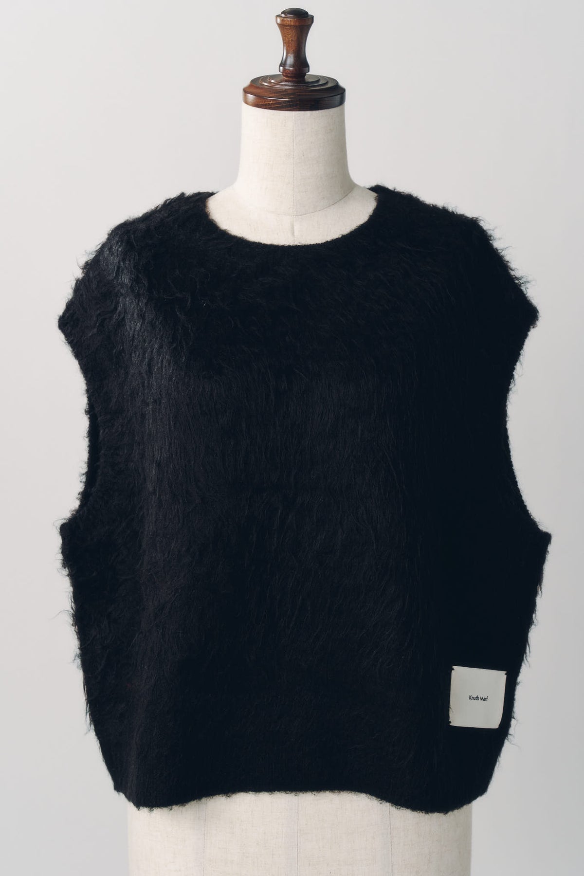 argyle knit vest/black