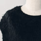 argyle knit vest/black