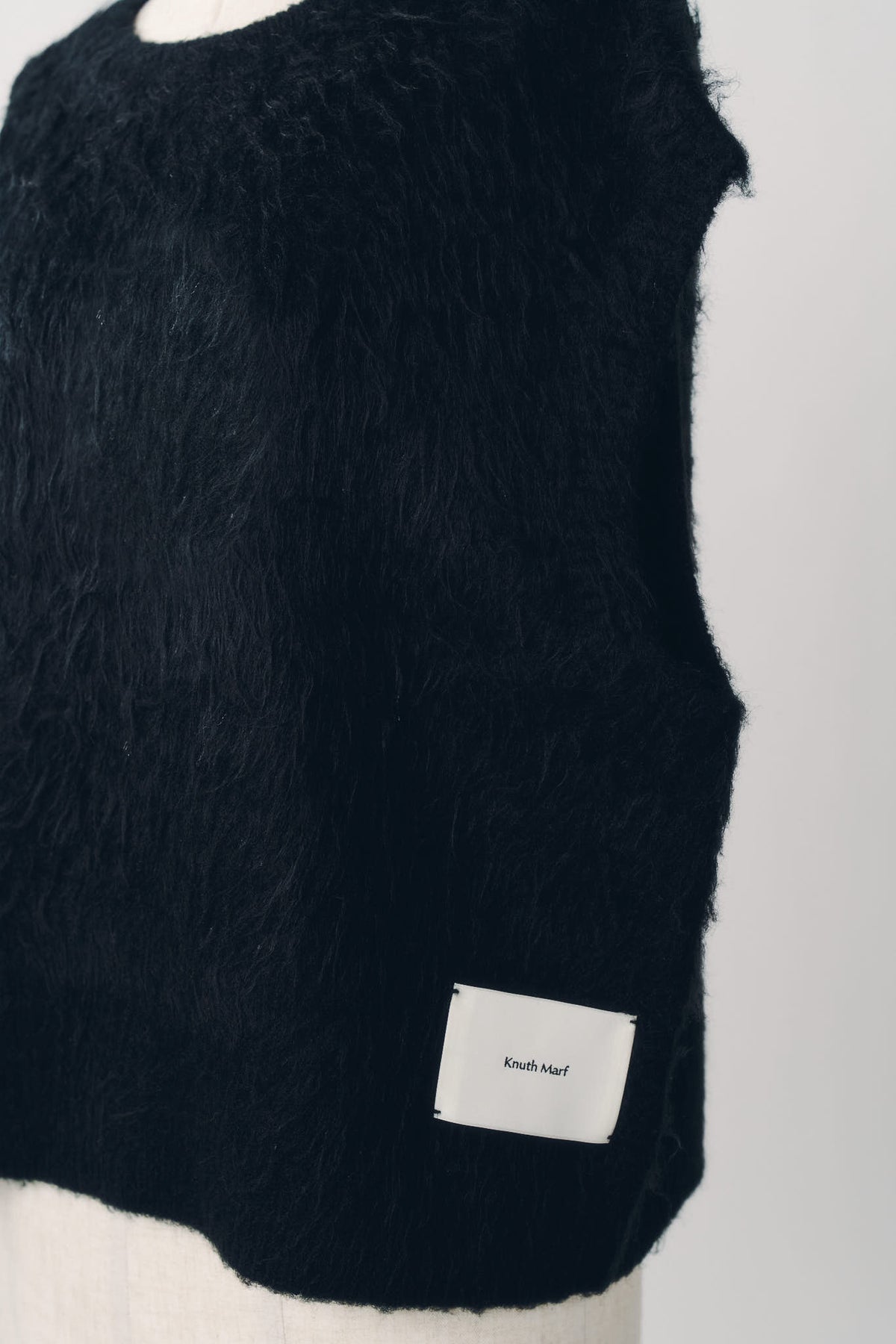 argyle knit vest/black