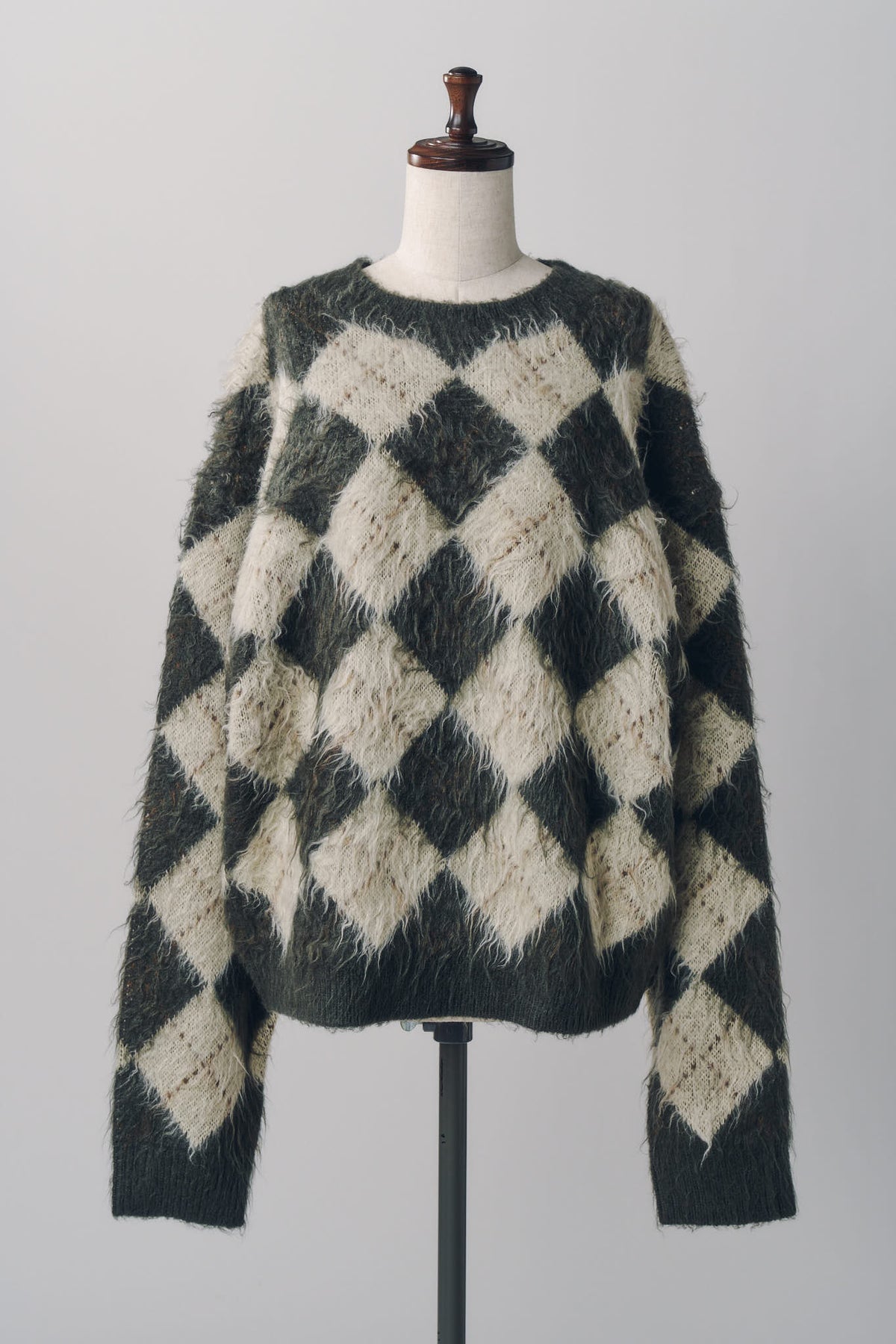 argyle knit(unisex)/brown