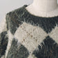 argyle knit(unisex)/brown