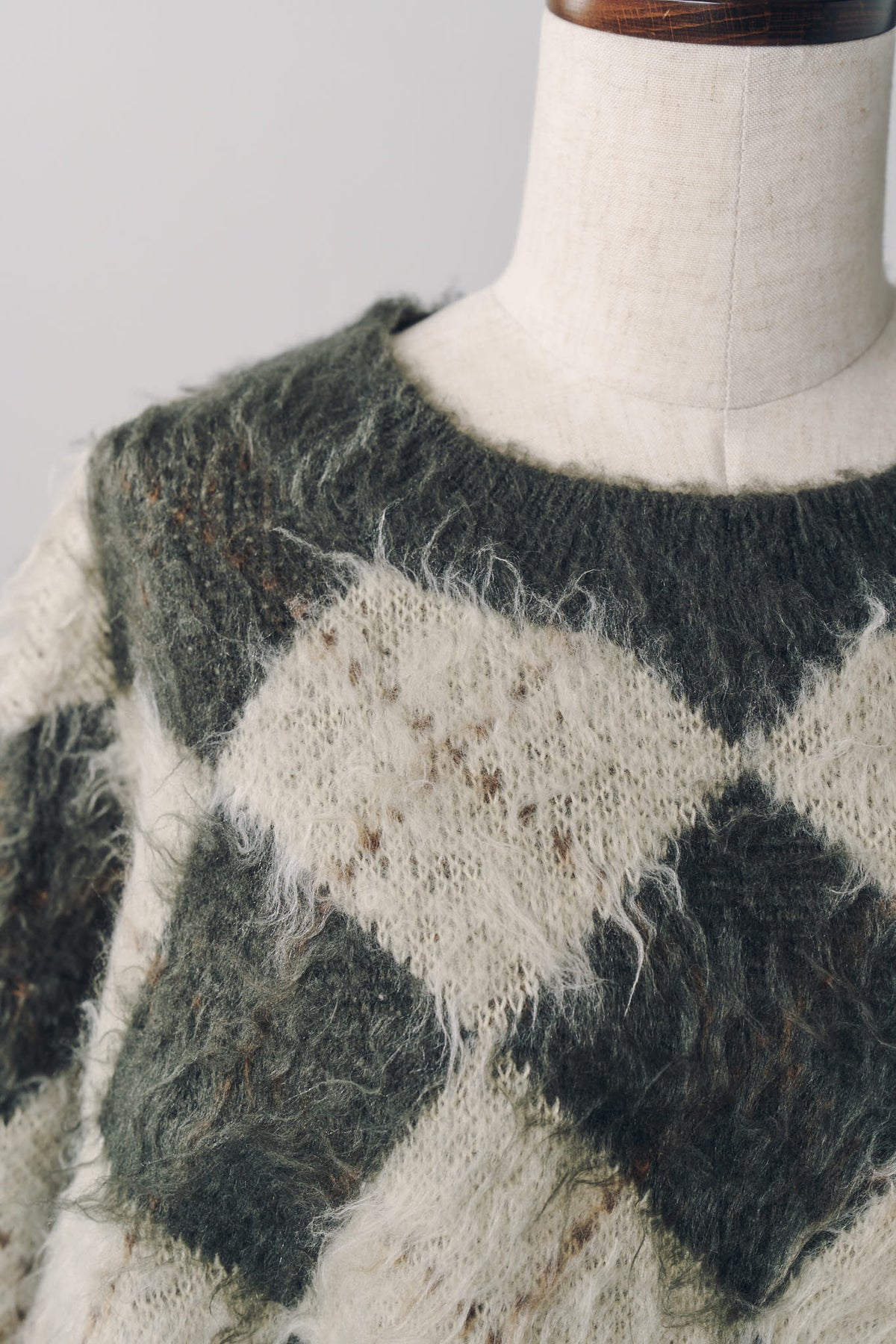 argyle knit(unisex)/brown