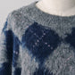 argyle knit(unisex)/navy