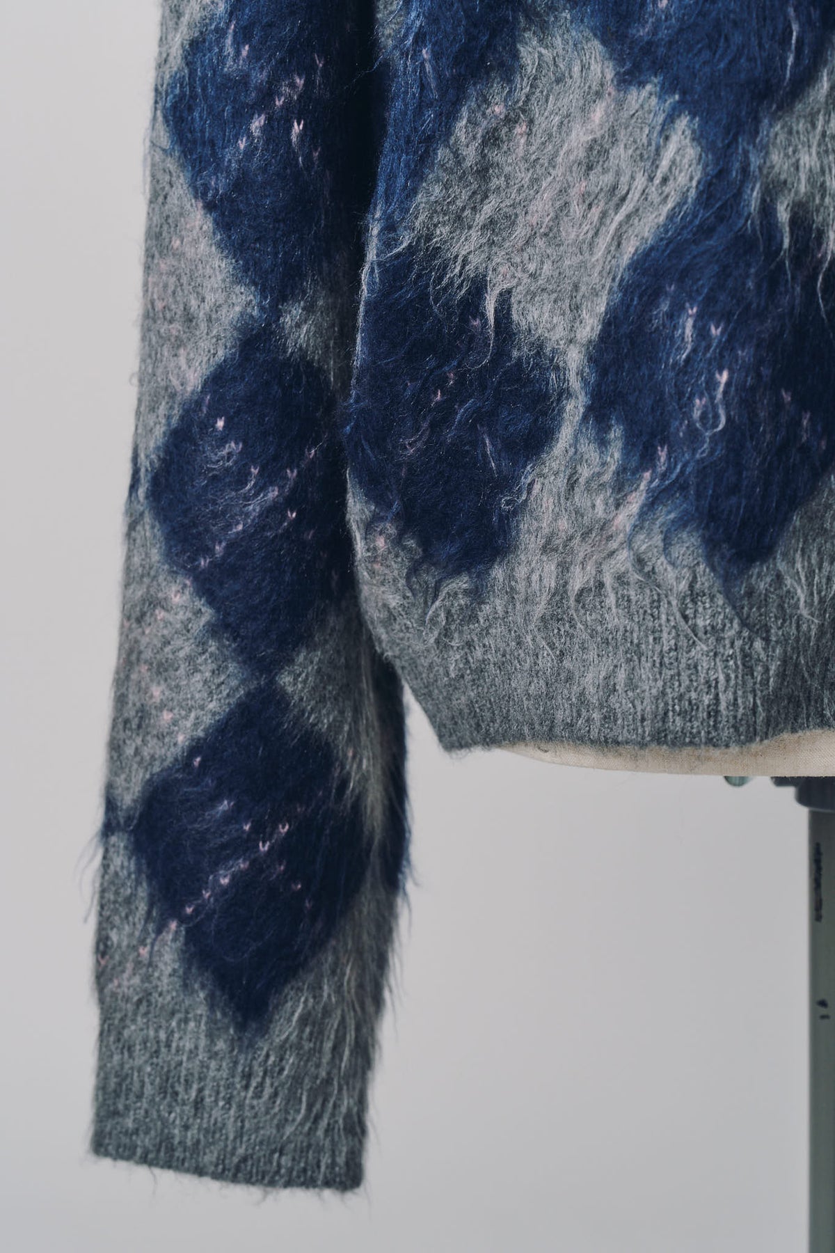 argyle knit(unisex)/navy