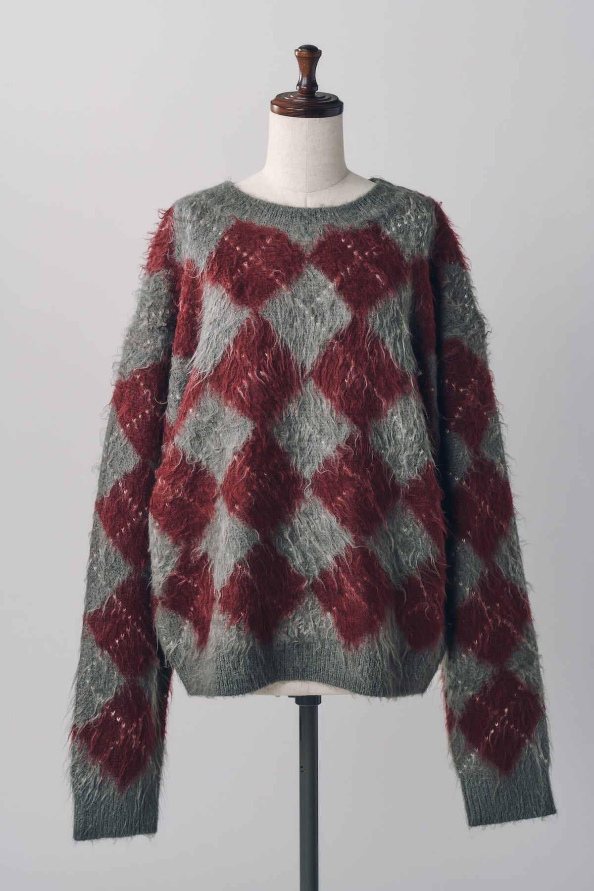 argyle knit(unisex)/red