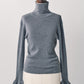 frill high neck knit/gray