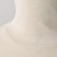 frill high neck knit/ivory