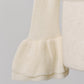 frill high neck knit/ivory