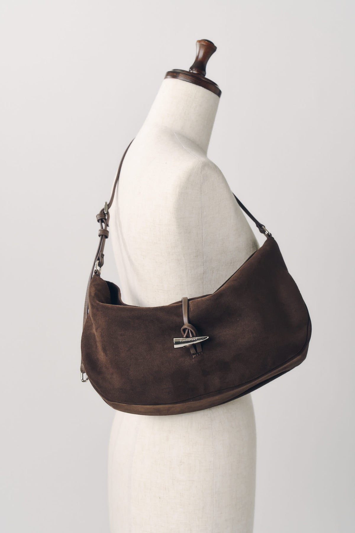 toggle suede bag/2color