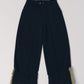 double hem fur trousers(unisex)/blackfur