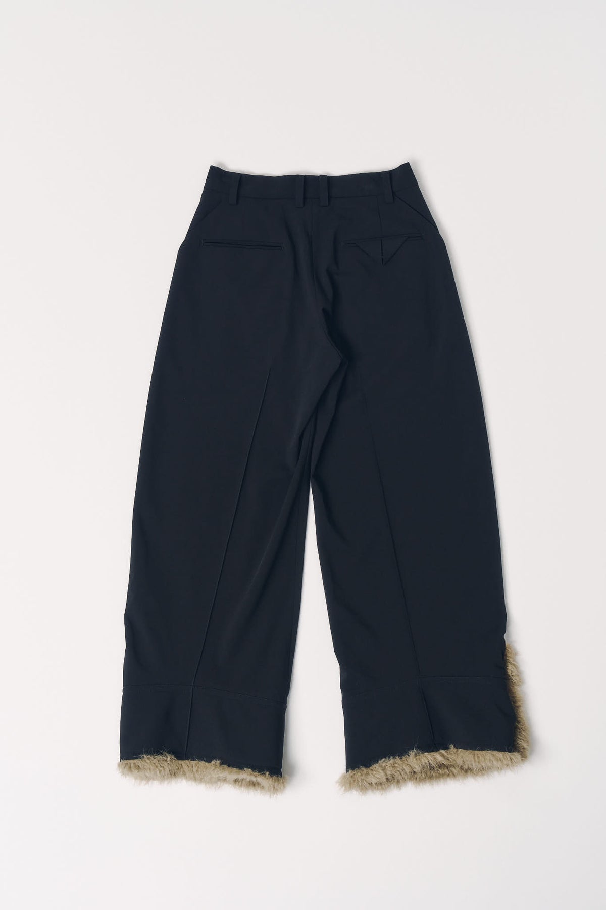 double hem fur trousers(unisex)/blackfur