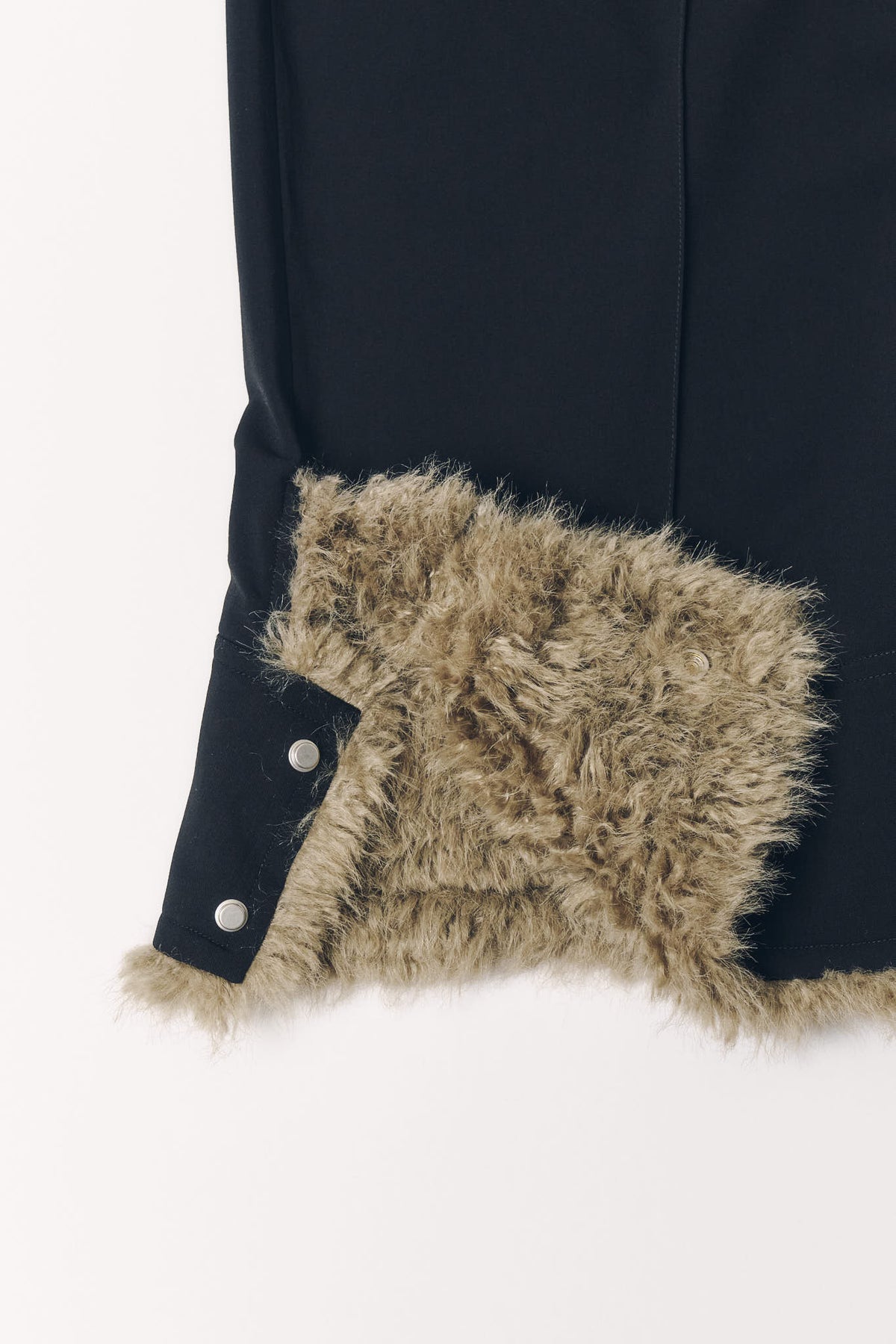 double hem fur trousers(unisex)/blackfur