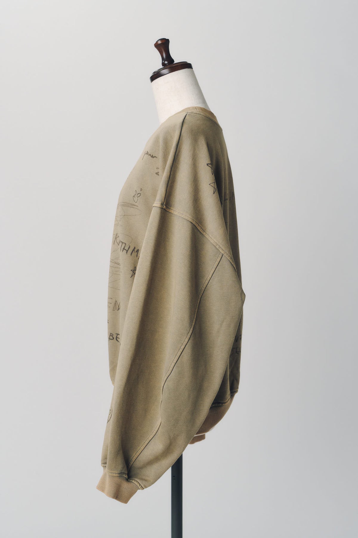 message sweatshirt(unisex)/beige