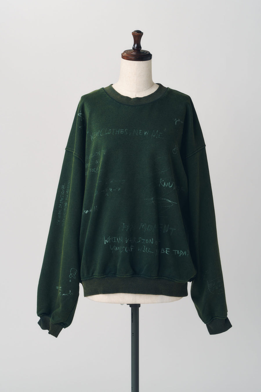 message sweatshirt(unisex)/green