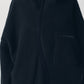 curved zip boa hoodie(unisex)/black
