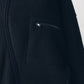 curved zip boa hoodie(unisex)/black