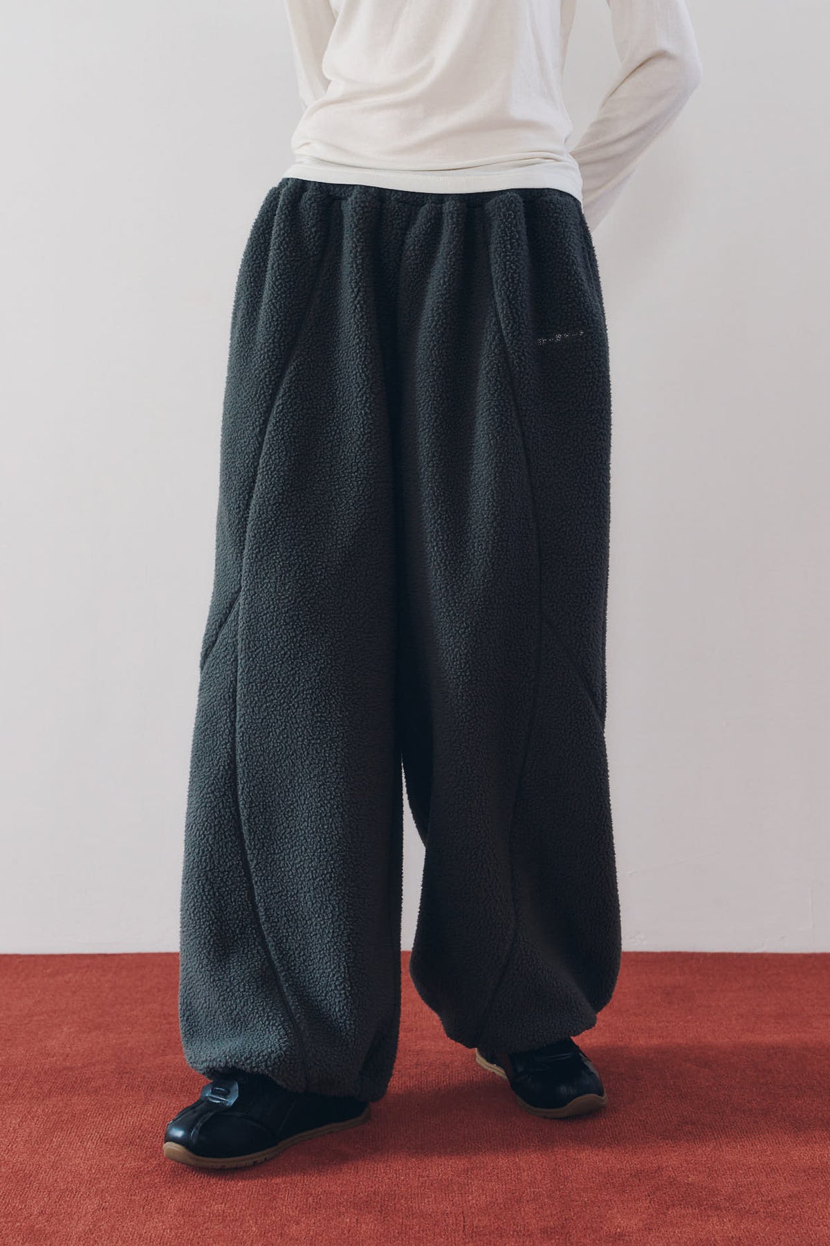 switching boa pants(unisex)/gray