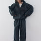 switching boa pants(unisex)/gray