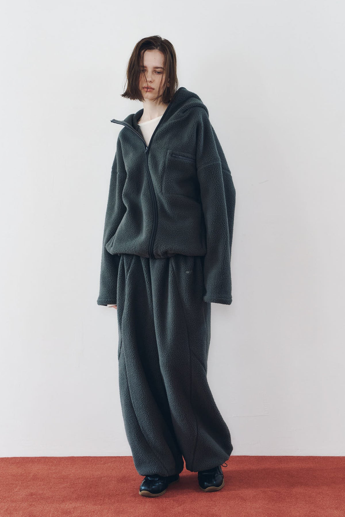 switching boa pants(unisex)/gray