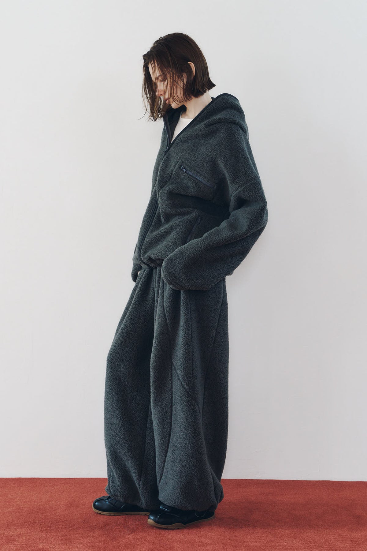switching boa pants(unisex)/gray