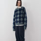 argyle knit(unisex)/navy