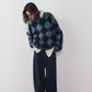 argyle knit(unisex)/navy
