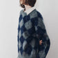 argyle knit(unisex)/navy