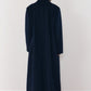 single-breasted long coat/navy