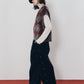 argyle knit vest/red