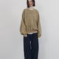 message sweatshirt(unisex)/beige