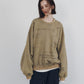 message sweatshirt(unisex)/beige